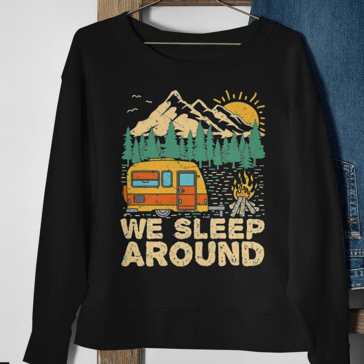 We Sleep Funny Camping Sweatshirt Gifts for Old Women