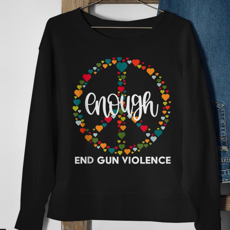 Wear Orange Peace Sign Enough End Gun Violence V2 Sweatshirt Gifts for Old Women