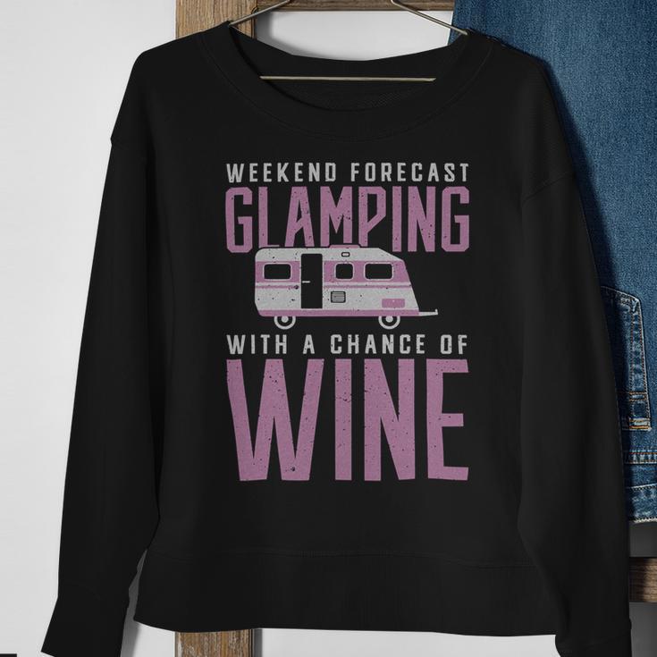 Weekend Forecast Camping With A Chance 18 Shirt Sweatshirt Gifts for Old Women