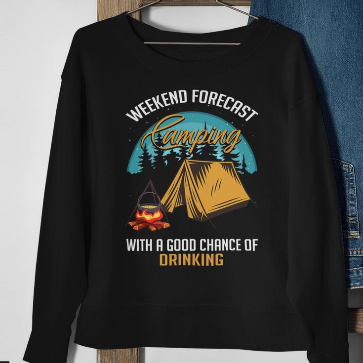 Weekend Forecast Camping With A Good 15 Shirt Sweatshirt Gifts for Old Women