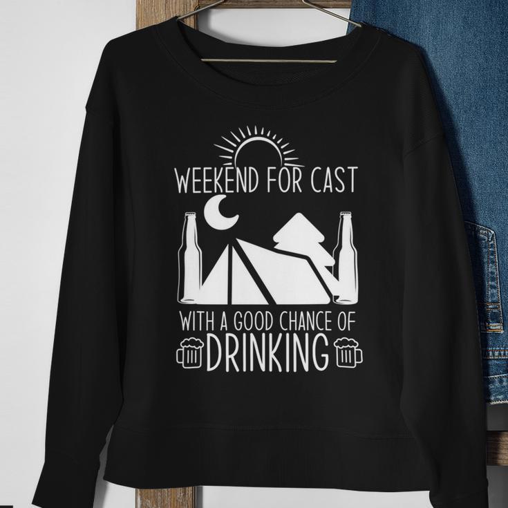 Weekend Forecast Camping With A Good 17 Shirt Sweatshirt Gifts for Old Women