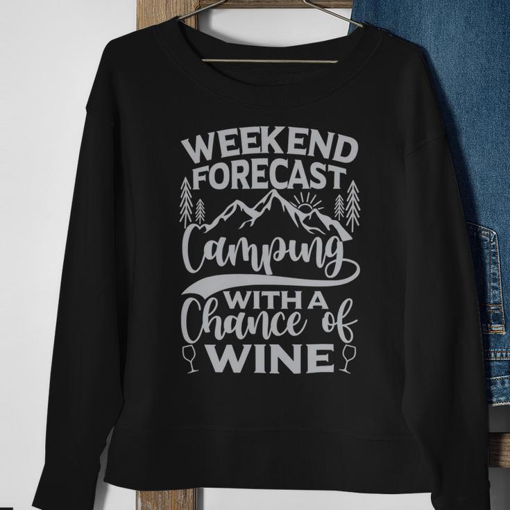 Weekend Forecast Mountain Camper 11 Shirt Sweatshirt Gifts for Old Women