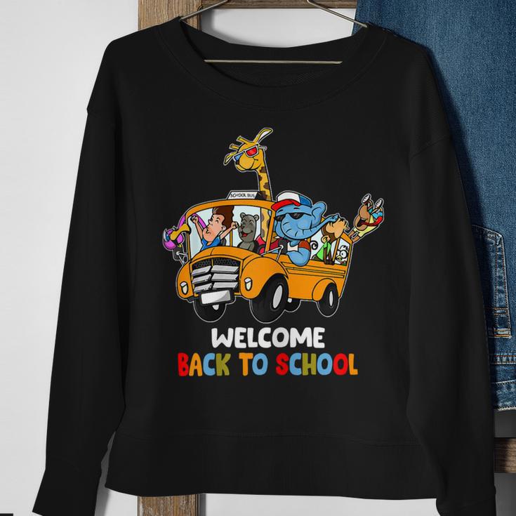 Welcome Back To School Zoo Animal Bus 477 Shirt Sweatshirt Gifts for Old Women