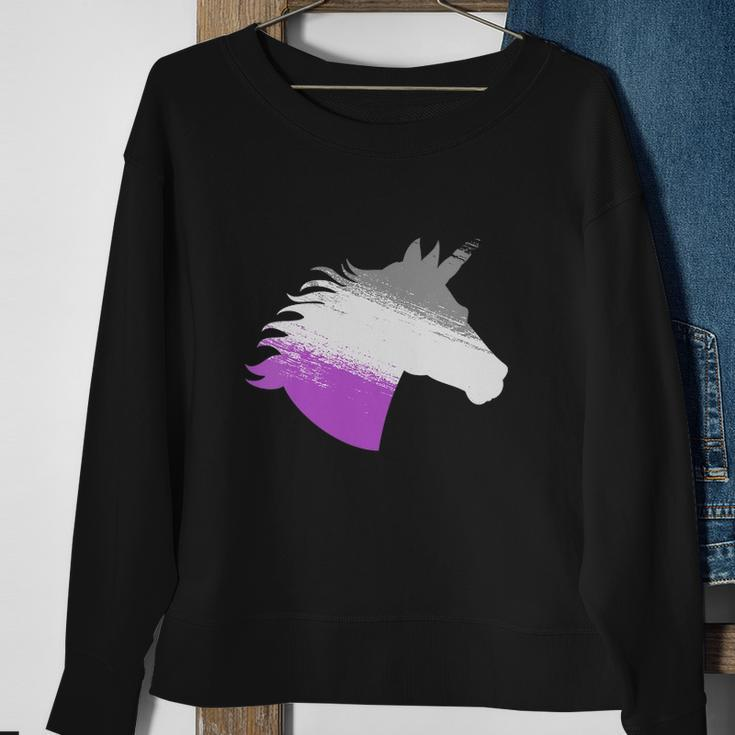 Womens Ace Asexual Unicorn Lgbt Pride Stuff March Pride Month Sweatshirt Gifts for Old Women