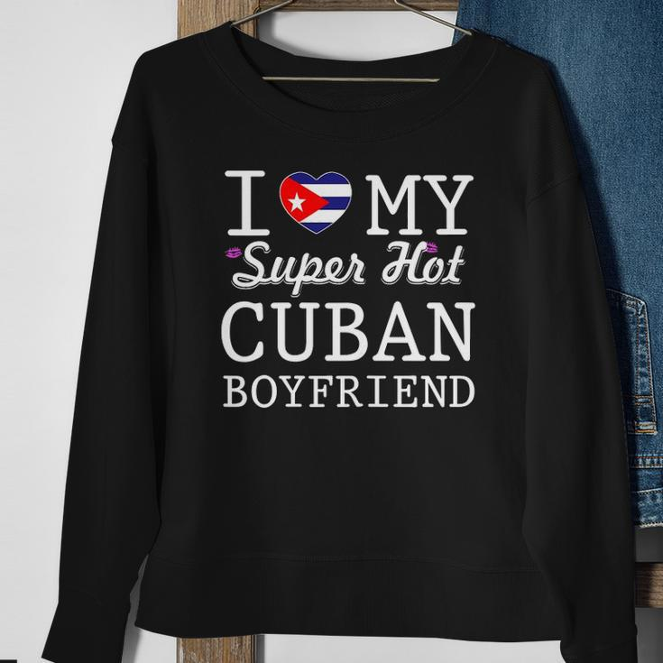 Womens I Love My Cuban Boyfriend Sweatshirt Gifts for Old Women