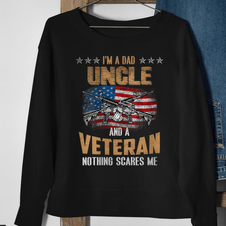 Womens Im A Dad Uncle And A Veteran Fathers Day Fun 4Th Of July Sweatshirt Gifts for Old Women