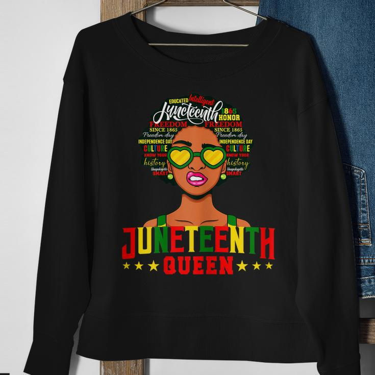 Womens Juneteenth Women Natural Afro Queen Sweatshirt Gifts for Old Women