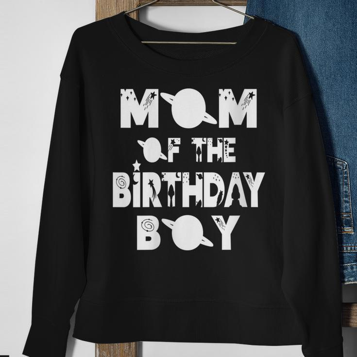 Womens Mom Of The Birthday Astronaut Boy And Girl Space Theme Sweatshirt Gifts for Old Women