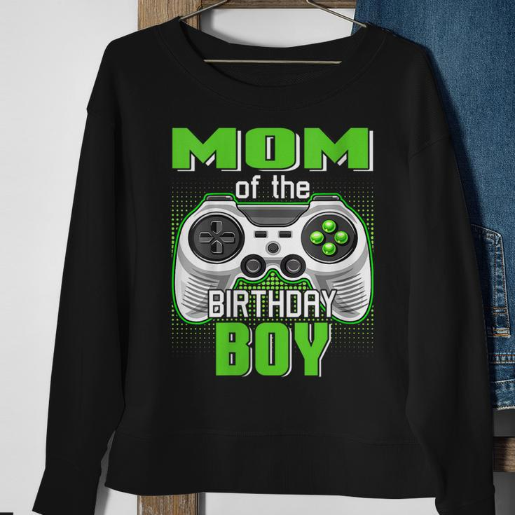 Womens Mom Of The Birthday Boy Video Game B-Day Top Gamer Party Sweatshirt Gifts for Old Women