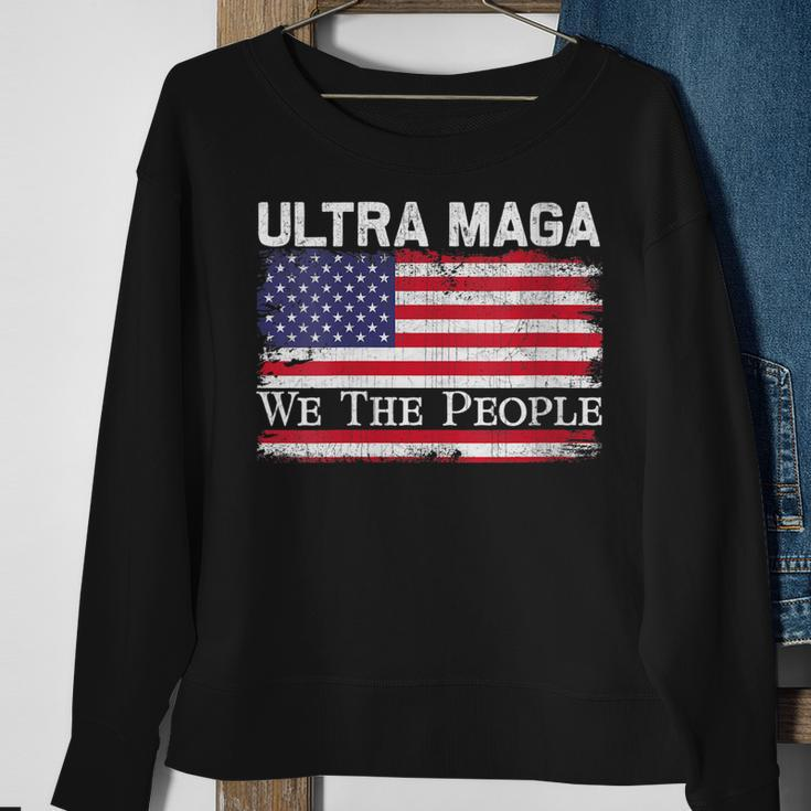 Womens We Are The People Men And Women Vintage Usa Flag Ultra Mega Sweatshirt Gifts for Old Women