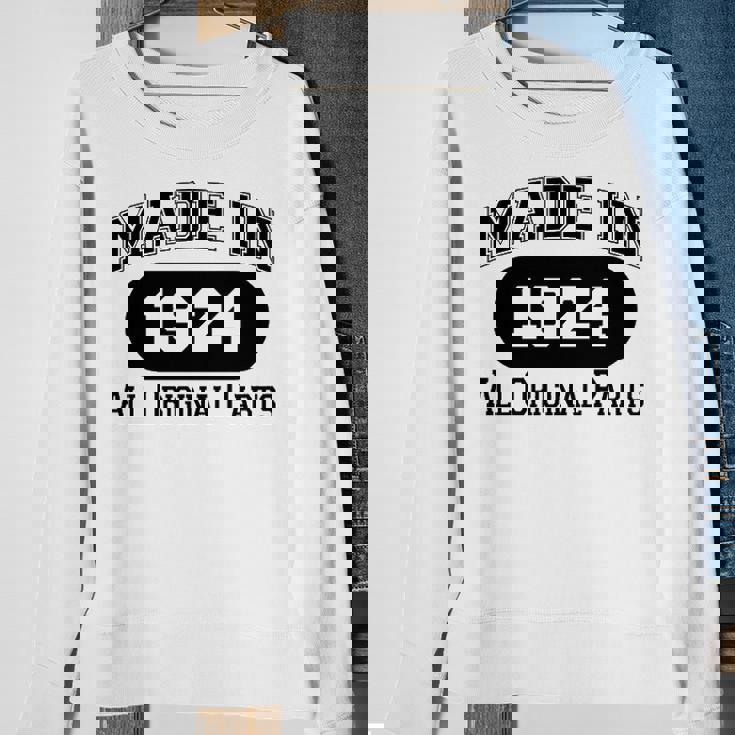 1924 Birthday Made In 1924 All Original Parts Sweatshirt Gifts for Old Women