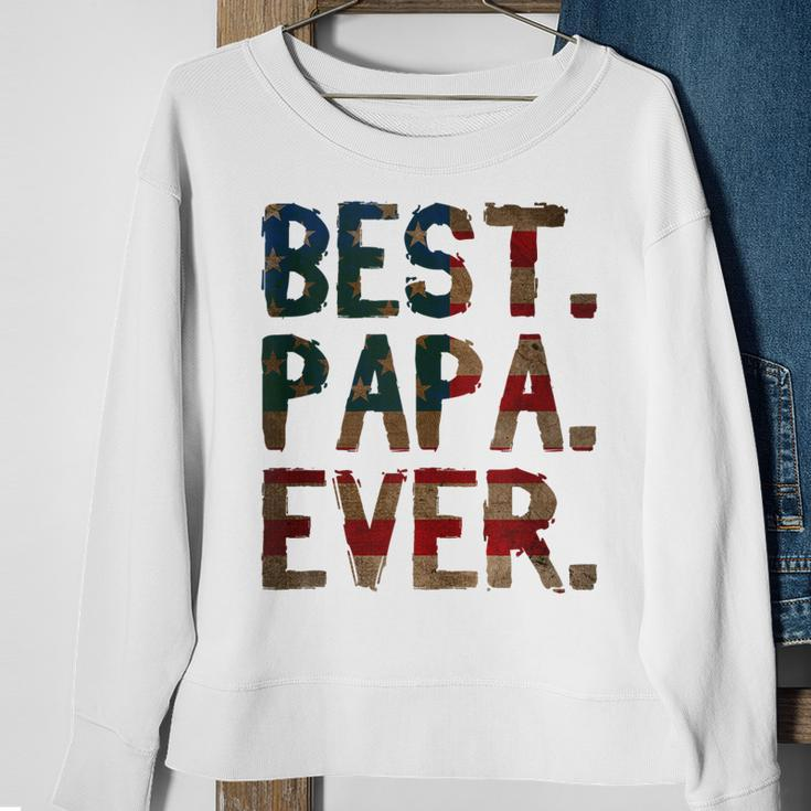 4Th Of July Fathers Day Usa Dad Gift - Best Papa Ever Sweatshirt Gifts for Old Women
