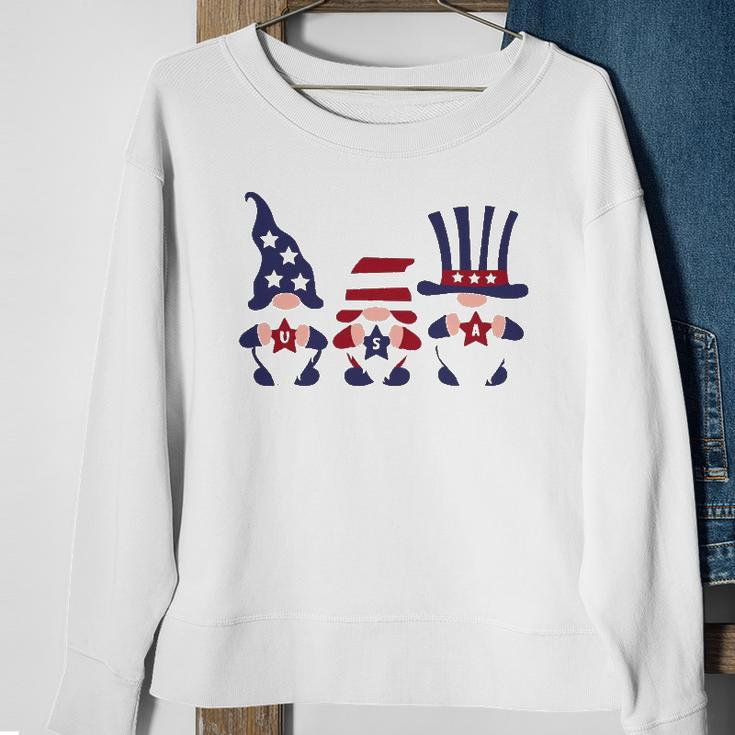4Th Of July Patriotic Gnomes American Usa Flag Sweatshirt Gifts for Old Women