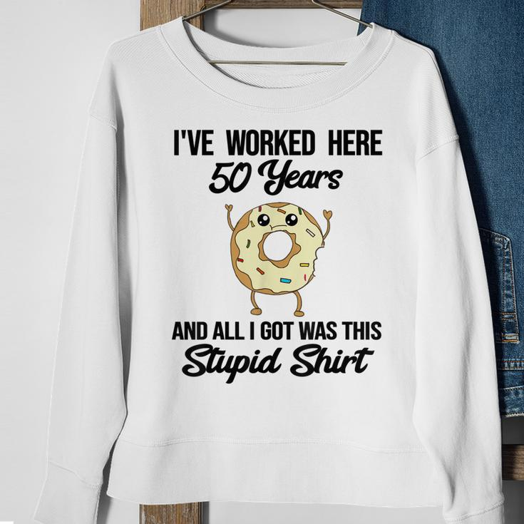 50 Year Co-Worker Fifty Years Of Service Work Anniversary Sweatshirt Gifts for Old Women