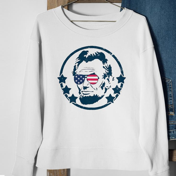 Abraham Lincoln 4Th Of July Usa Tee Gift Sweatshirt Gifts for Old Women