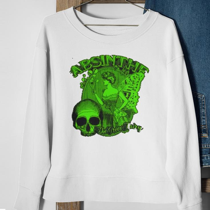 Absinthe Skull Green Fairy Retro Design Sweatshirt Gifts for Old Women