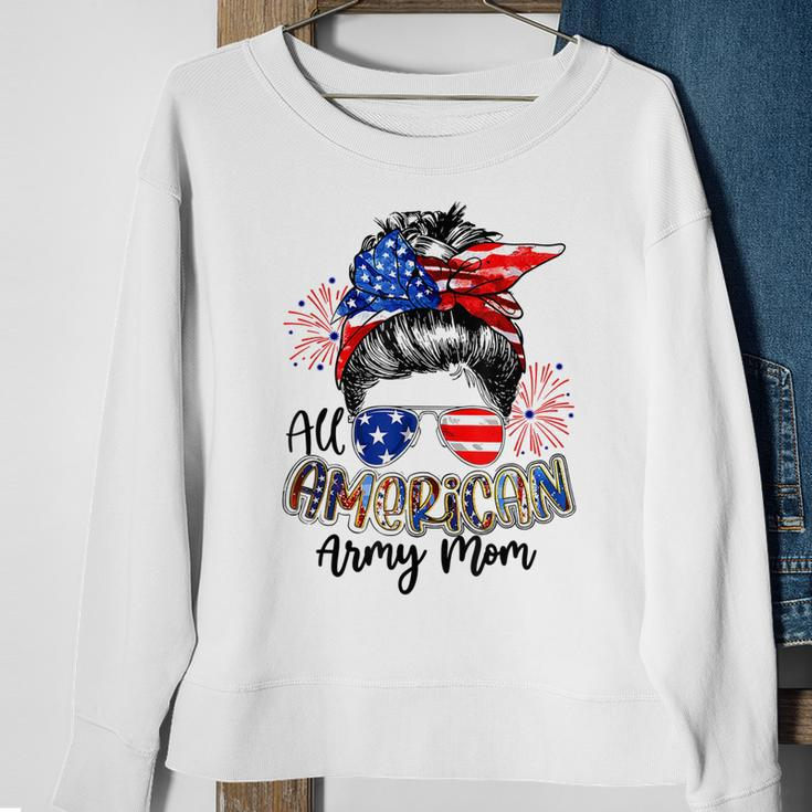 All American Army Mom 4Th Of July V2 Sweatshirt Gifts for Old Women