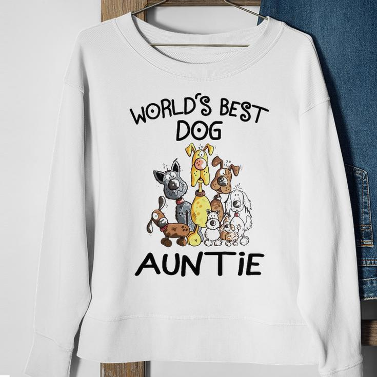 Auntie Gift Worlds Best Dog Auntie Sweatshirt Gifts for Old Women