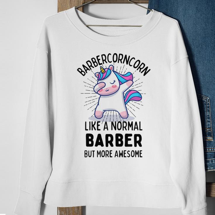 Barbercorn Funny Unicorn Dabbing Gift Like A Normal Barber But More Awesome Sweatshirt Gifts for Old Women