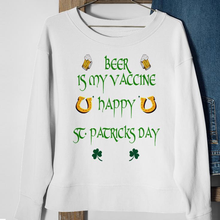 Beer Is My Vaccine Funny St Patricks 608 Shirt Sweatshirt Gifts for Old Women