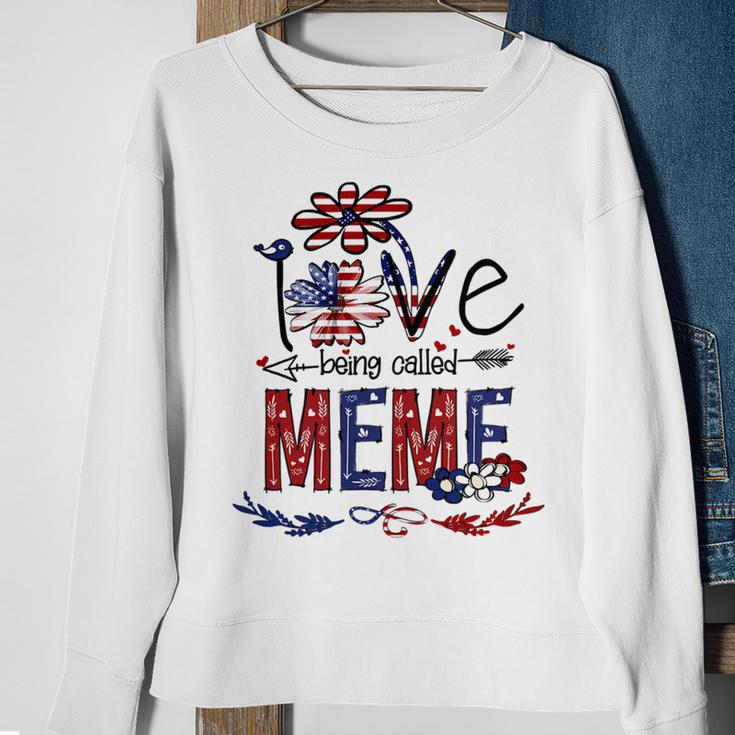 Being Called Meme Sunflower Usa Flag 684 Shirt Sweatshirt Gifts for Old Women