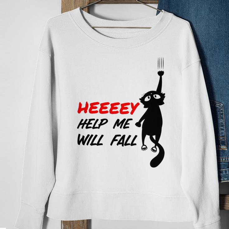 Black Cat Sayes Hey Cat Sayes Hey Sweatshirt Gifts for Old Women