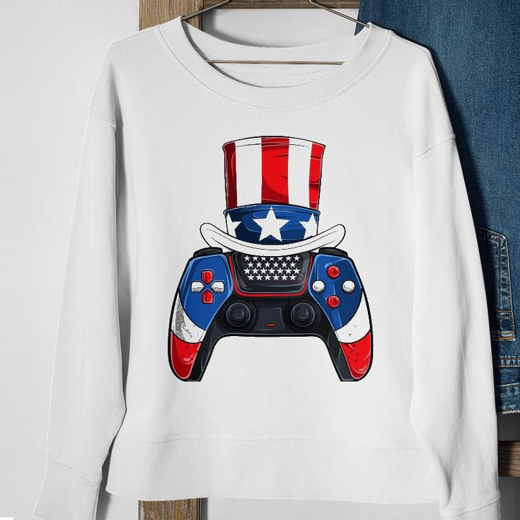 Boy Fourth Of July S American Flag Video Games Kids Sweatshirt Gifts for Old Women