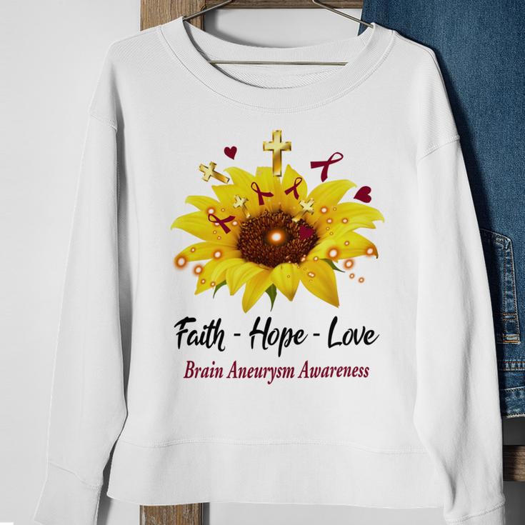 Brain Aneurysm Awareness Faith Hope Love Sweatshirt Gifts for Old Women