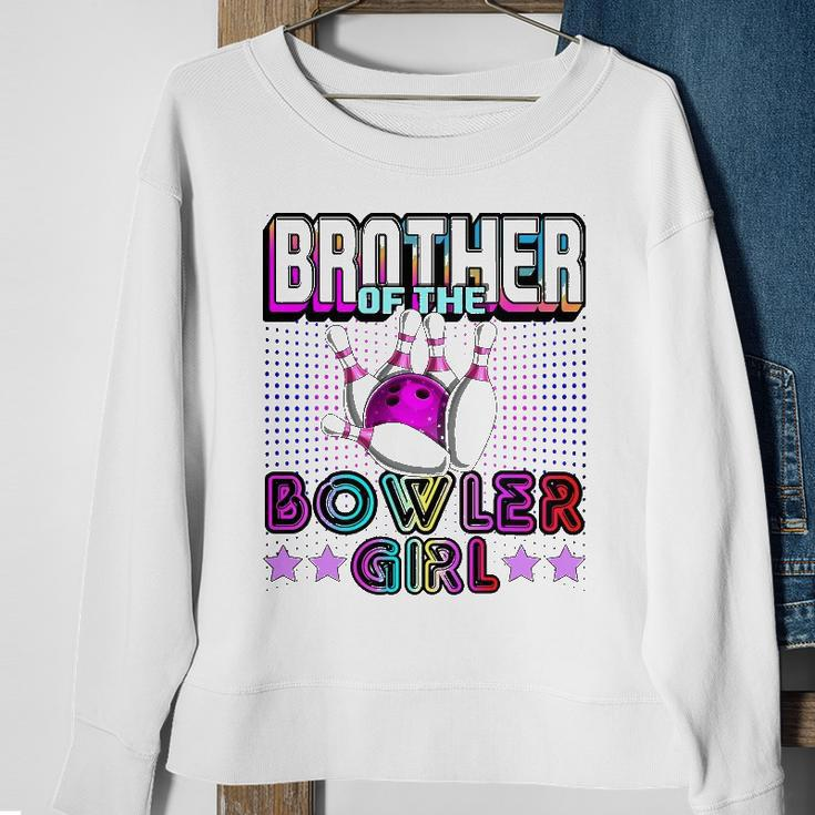 Brother Of The Bowler Girl Matching Family Bowling Birthday Sweatshirt Gifts for Old Women