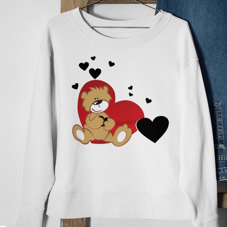 Cartoon Animal Happy Loving Teddy Bear Sweatshirt Gifts for Old Women