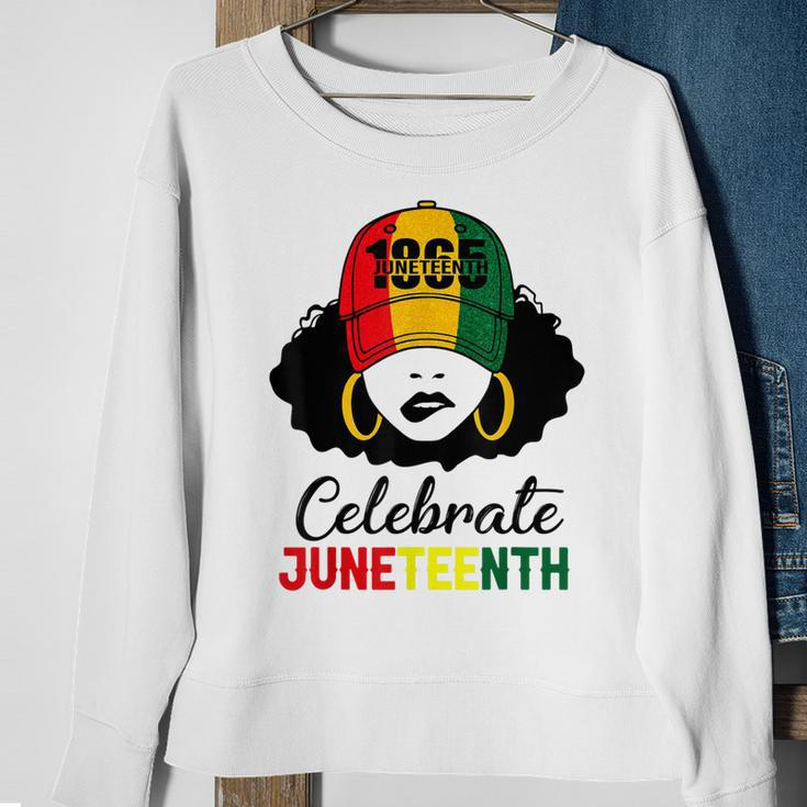 Celebrate Junenth 1865 Black Girl Magic Melanin Women Sweatshirt Gifts for Old Women