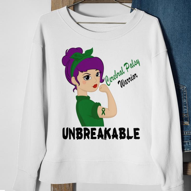 Cerebral Palsy Warrior Strong Women Green Ribbon Cerebral Palsy Cerebral Palsy Awareness Sweatshirt Gifts for Old Women