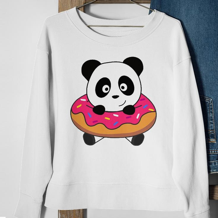 Cute Panda Bear Pandas Donut Sprinkles Sweatshirt Gifts for Old Women