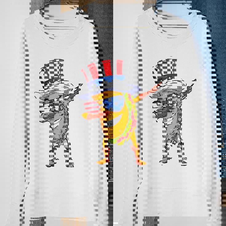 Dabbing Uncle Sam Taco 4Th Of July Kids Boys Girls Sweatshirt Gifts for Old Women