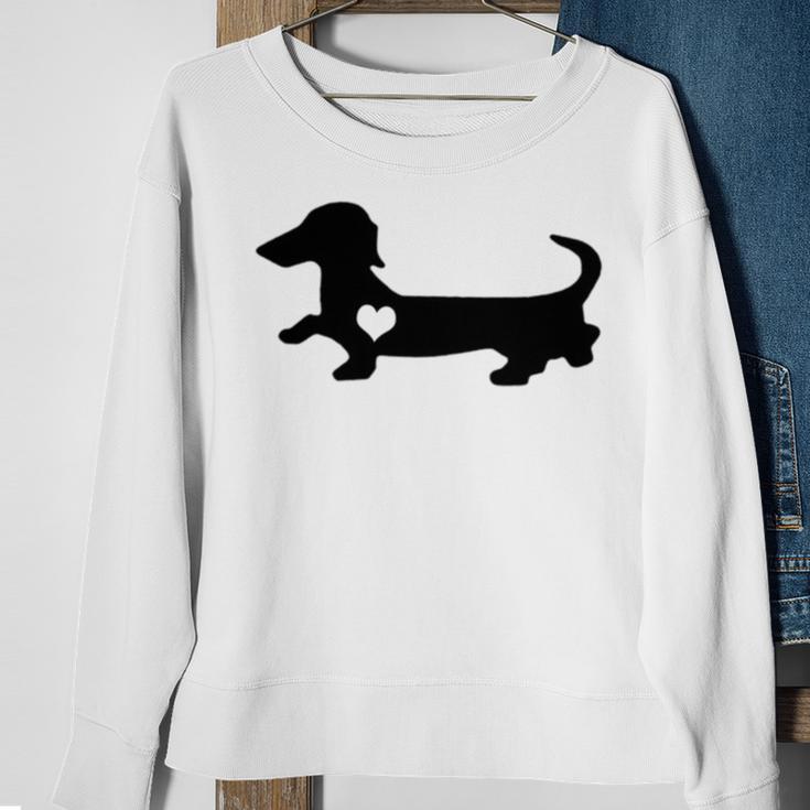 Dachshund Heart Dog Lover Sweatshirt Gifts for Old Women