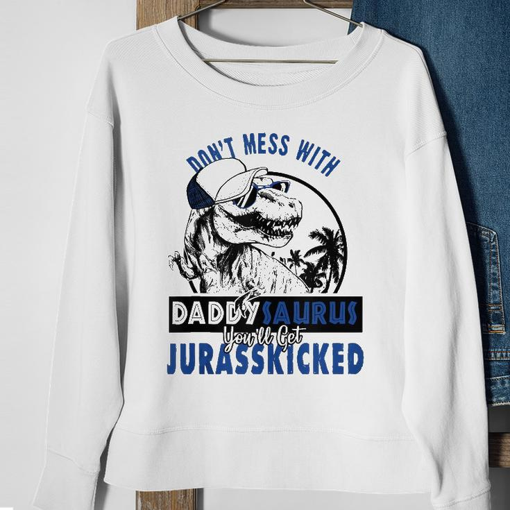 Daddysaurus Dad Husband Fathers Day Gift Matching Dinosaur Sweatshirt Gifts for Old Women