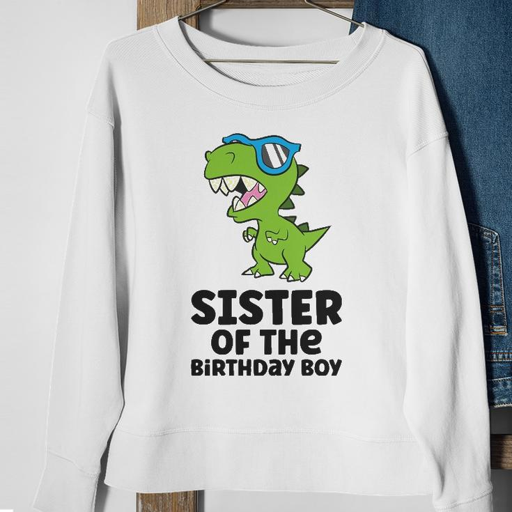 Dinosaur Birthday Sister Of The Birthday Boy Sweatshirt Gifts for Old Women