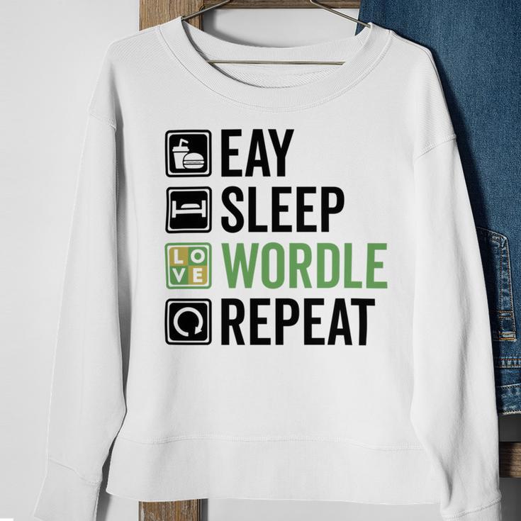 Eat Eat Sleep Wordle Repeat Wordle Lover Wordle Addict Sweatshirt Gifts for Old Women