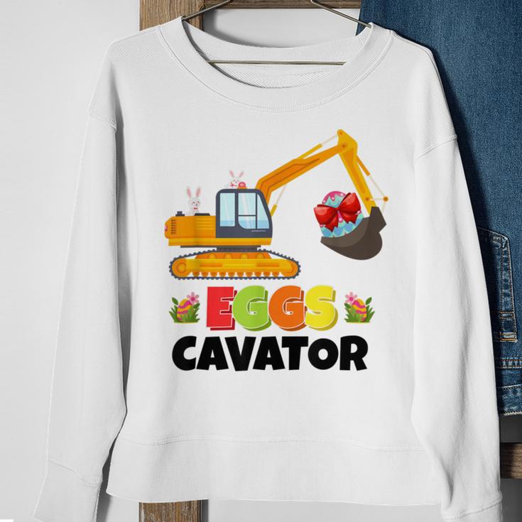 Excavator Shirts For Toddler Boys Girls Easter Eggs Cavator Sweatshirt Gifts for Old Women