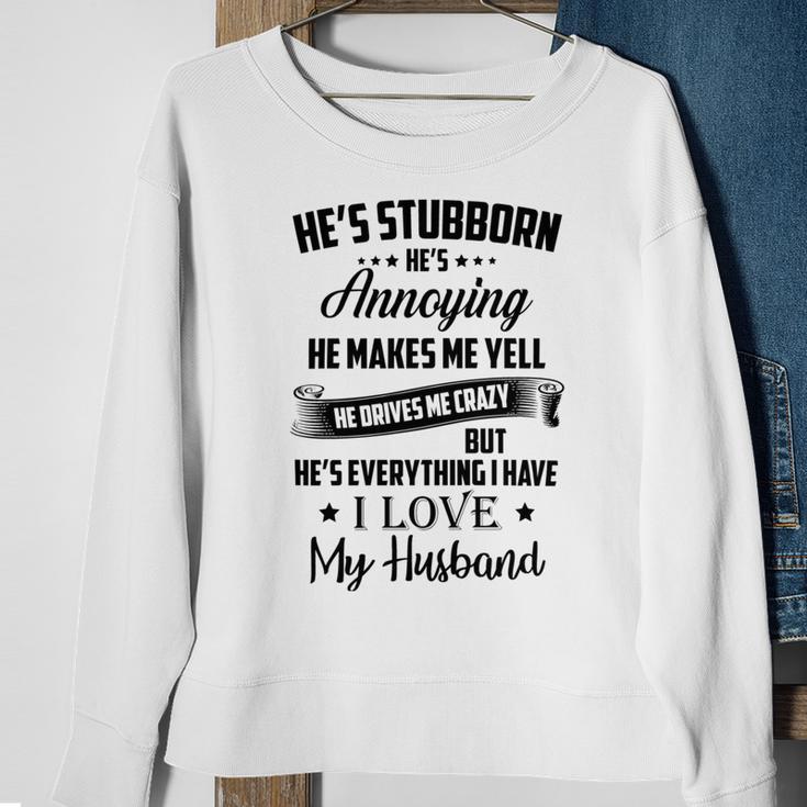 Family I Love My Husband Sweatshirt Gifts for Old Women