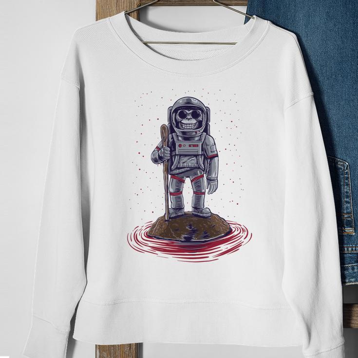 Funny Astronaut Monkey V3 Sweatshirt Gifts for Old Women