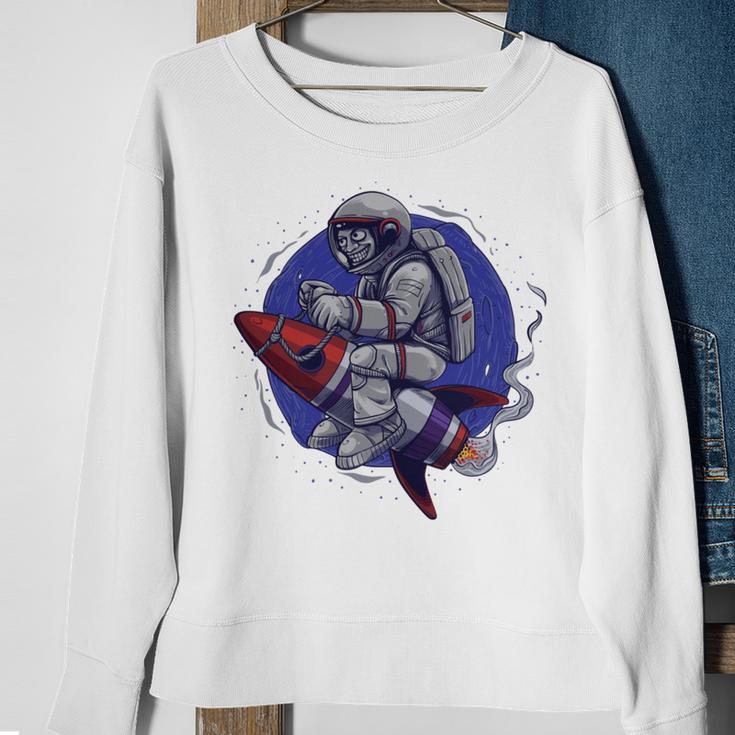 Funny Astronaut Monkey V4 Sweatshirt Gifts for Old Women