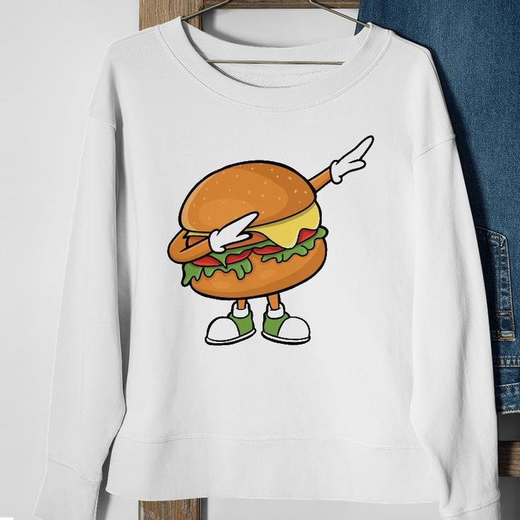 Funny Hamburger Art Men Women Cheeseburger Meat Eater Sweatshirt Gifts for Old Women
