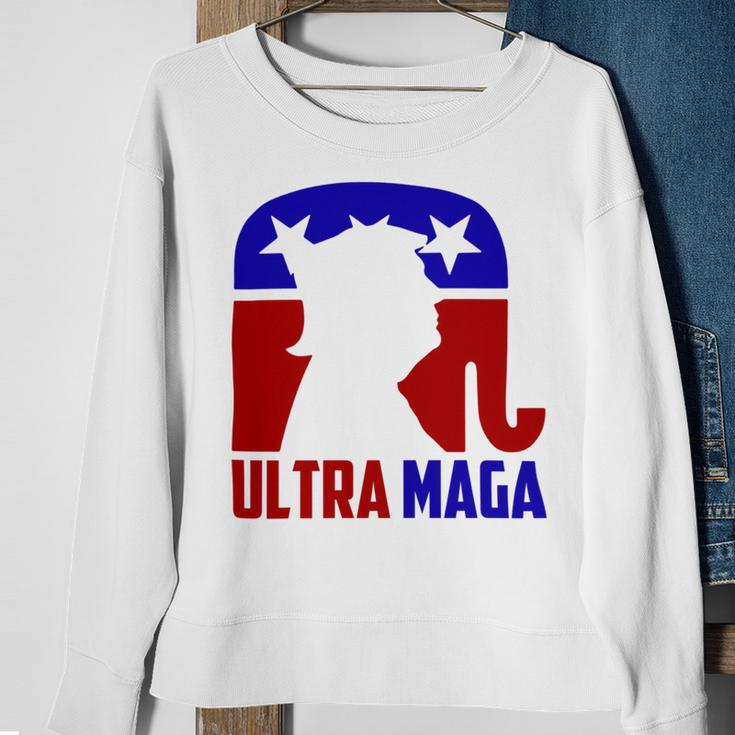 Funny Ultra Maga Gift For Americans Trump Biden Lover Sweatshirt Gifts for Old Women