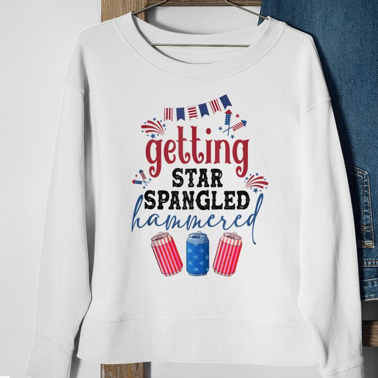 Getting Star Spangle Hammered America Western 4Th Of July Sweatshirt Gifts for Old Women