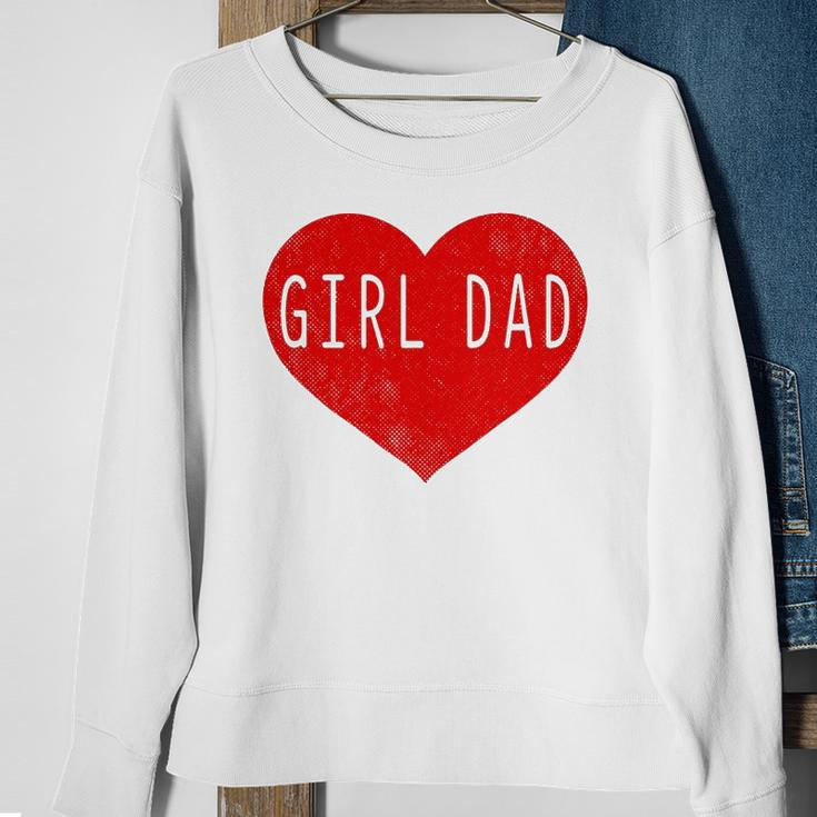 Girl Dad Heart Fathers Day Vintage Retro Sweatshirt Gifts for Old Women