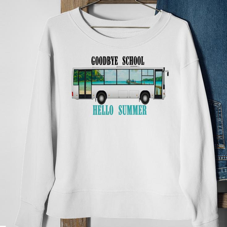 Goodbye School Hello Summer Last Day Design For Students Sweatshirt Gifts for Old Women