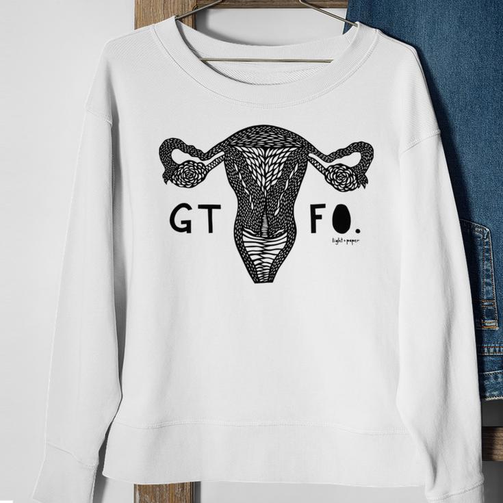 Gtfo Uterus Black Print Perfect Gift Sweatshirt Gifts for Old Women