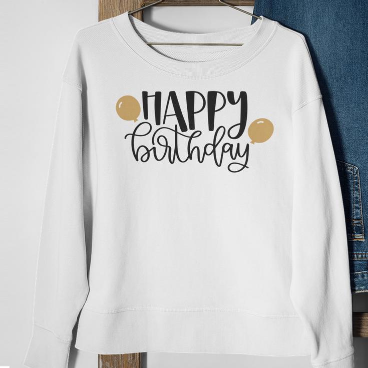 Happy Beautiful Birthday With Balloons Sweatshirt Gifts for Old Women