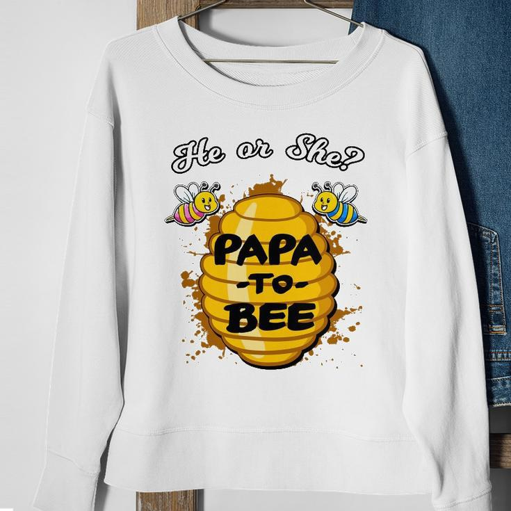 He Or She Papa To Bee Gender Reveal Announcement Baby Shower Sweatshirt Gifts for Old Women